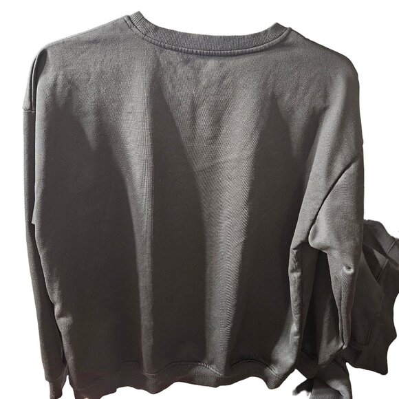 Rhinestone "Heart Beat" Design Black Sweatshirt Shein S - Picture 3 of 5